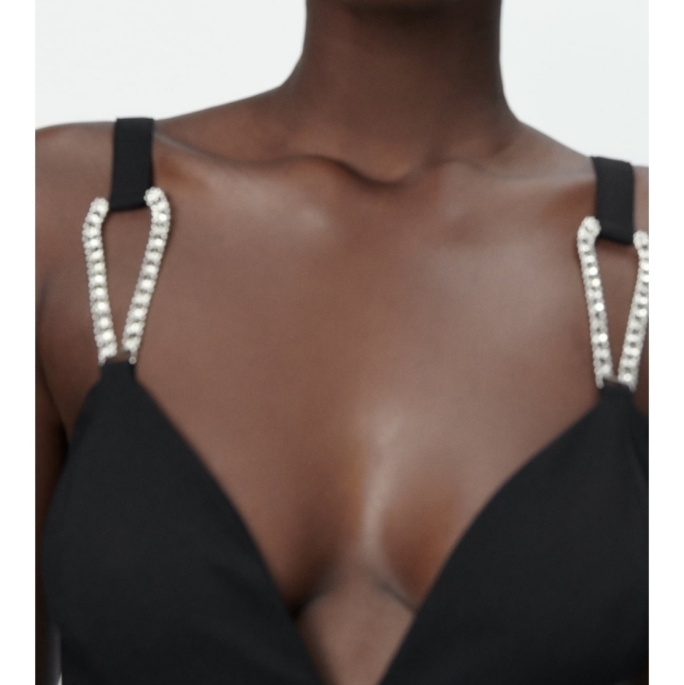 ZARA Sparkly Strap Dress - Picture 7 of 11